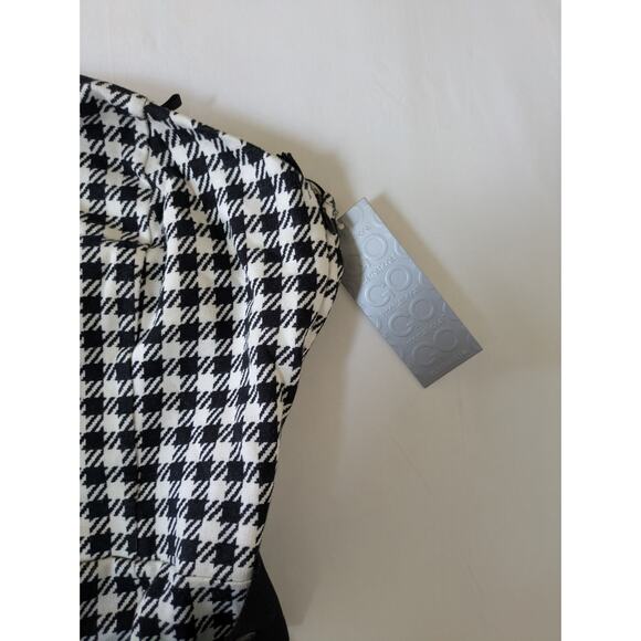 Go International Dress‎ Womens 8 Houndstooth Strapless Retro Plaid Belt Bodycon - Picture 7 of 11